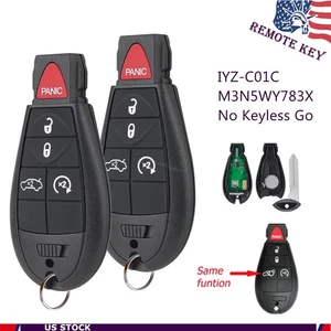 2 for 2008 2009 2010 2011 2012 2013 Jeep Grand Cherokee Remote Key Fob IYZ-C01C - Picture 1 of 8