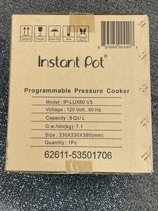 NIB Instant Pot IP-LUX60V3 6-in-1 Multi-Use Programmable Electric Pressure Slow - Picture 1 of 3