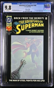 ADVENTURES OF SUPERMAN #500 CGC 9.8 (páginas blancas) 1ª aplicación Steel & Superboy - Imagen 1 de 2