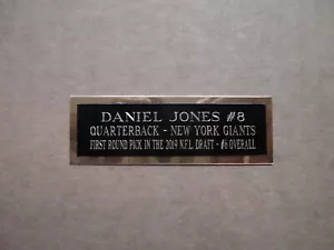 Daniel Jones Football Card New York Giants Card Plaque Nameplate 1" X 3" - Picture 1 of 12