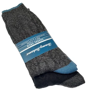 Tommy Bahama Herren Zopfmuster Socken 2er-Pack anthrazit & schwarz Kombi Einheitsgröße - Bild 1 von 4