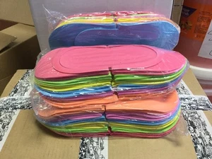 360 pairs disposable spa Pedicure slipper 6 assorted color flip flop - Picture 1 of 5