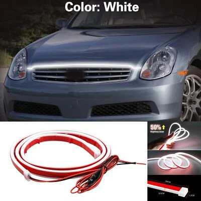 Hood LED Daytime Running Light Strip Flexible Lamp 1pcs For Infiniti G25 G37 Foto 1 de 4