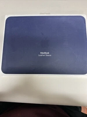OEM Original Apple Leather Sleeve for 12 Inch MacBook Midnight Blue (MQG02ZM/A) - Image 1 of 4