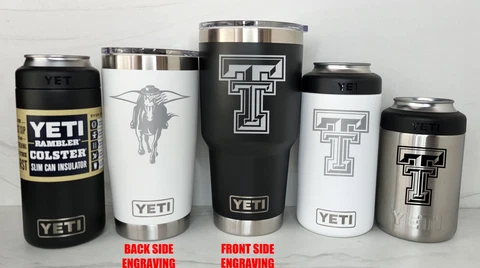 TEXAS TECH Red Raiders YETI Laser Engraved 20 or 30 oz. Tumblers and Colsters Cover