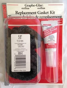 RUTLAND Grapho-Glas Stove Gasket Kit Black 5/8" x 7' FREE USA SHIPPING! #96W-6 - Picture 1 of 1