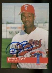 1995 Tulsa Drillers JIM JAMES BYRD Signed Card autograph RED SOX ONLY 2MLB GAMES