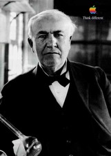APPLE Think different THOMAS EDISON poster approx. 28"/20" mint rolled shipping