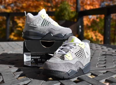 Nike Air Jordan 4 Retro SE TD 'Neon 95' 2020 CT5345-007 niño pequeño talla 6C Foto 1 de 4