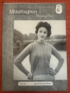 WOMENS VTG 60’s CLASSIC TWIN SET JUMPER & CARDIGAN 35”-38” KNITTING PATTERN 7010 - Picture 1 of 2