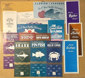 Vintage 1987 Florida Treasures Meeresfrüchte Rezepte Tourismus Versandtasche Lot Eintopf Hai Meeräsche - Bild 1 von 19