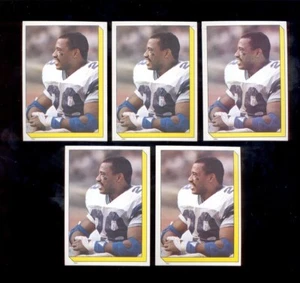 1986 Topps CURT WARNER Seattle Seahawks 5-Card Sticker Lot - Picture 1 of 1