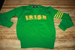 VTG STEWART STRAUSS IRISH 100% Wool Varsity Cardigan Sweater NWOT SEE PICS - Picture 1 of 4