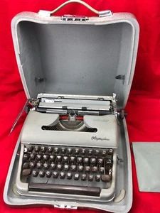 1958 Olympia SM3 Deluxe Typewriter Gray Travel Case ORIGINAL GREAT CONDITION!!! - Picture 1 of 11