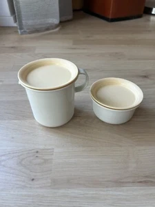 Tupperware Milchkännchen - Sahnekännchen - 400 ml 1974-2 + Zuckerdose 275ml - Bild 1 von 3