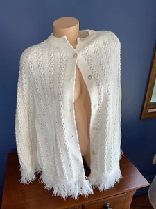 Suéter Grannycore Abuela 👀 L XL 2x Marfil Blanco Cable 1318 Soft Cottagecore - Imagen 1 de 4