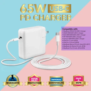 Cargador Adaptador CA USB-C 61W para Apple MacBook Pro 13" A1947 - Imagen 1 de 1