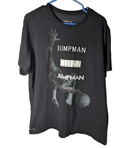RARO! Nike Jordan Jumpman Foto Gráfico Dri-Fit Camiseta Manga Corta XL Negra - Imagen 1 de 4