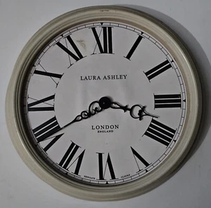 Laura Ashley Round Cream Battery Operated Wall Clock (For Parts Or Not Working) - Picture 1 of 12