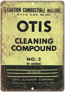 Otis Cleaning Compound Vintage Can Art 12" x 9" Reproduction Metal Sign U185 - Picture 1 of 1