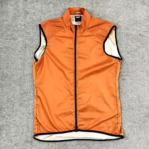 ORNOT Cycling Vest Mens Large Coastal Orange Windshell Vortex Zip Lightweight - Picture 1 of 10