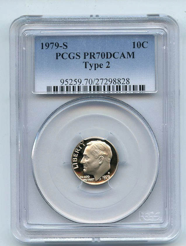 1979 S 10C T2 Type 2 Roosevelt Dime Proof PCGS PR70DCAM - Image 1 of 1