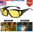 Night Driving Glasses HD Anti Glare Vision Polarized Yellow Lens Tinted Unisexs