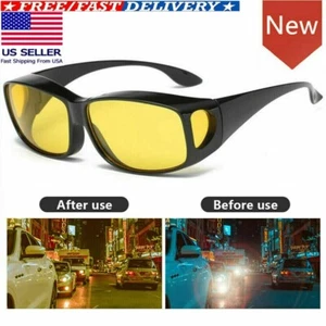 Night Driving Glasses HD Anti Glare Vision Polarized Yellow Lens Tinted Unisexs - Picture 1 of 12