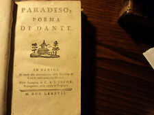 Dante, Paradiso anno 1787