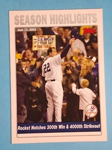 2004 Topps "Season Highlights" Roger Clemens New York Yankees #335 - Picture 1 of 2