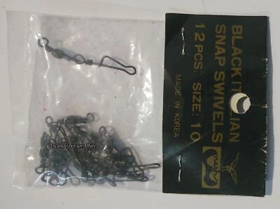 NASH black italian snap swivels pcs.12/blister Foto 1 de 2