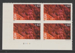 US C139 Airmail Bryce Canyon Utah 63c plate block 4 LL S11111 MNH 2006 - Picture 1 of 1