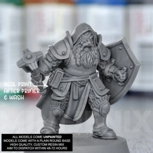 V57 DWARF PALADIN || D&D Vae Victis Resin Miniature 28mm 32mm