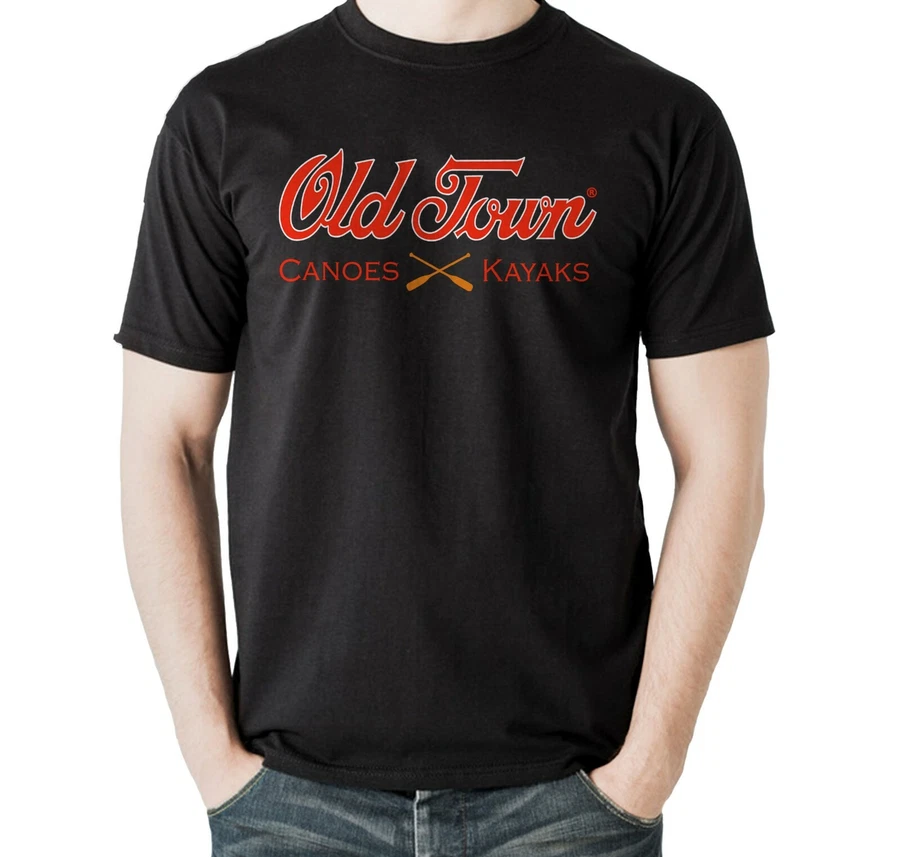 Fishing Hunting River Sport Oldtown Black T-shirt Size S-5x