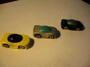 3-Micro Machines Mitsubishi HSR Concept Car Silver/Yellow/Black  1994 LGTI LOT - Picture 1 of 2