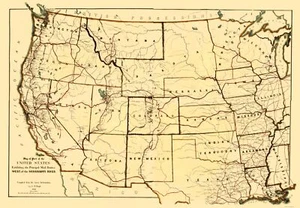 Mapa náutico - Rutas de correo occidental del río Mississippi - Boyd 1867 - 23 x 33 - Imagen 1 de 20