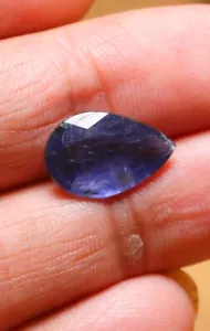 Iolite Gemstone, Pear shape Faceted Cut Loose Blue Iolite natural stone, 4.65 Ct - Picture 1 of 3