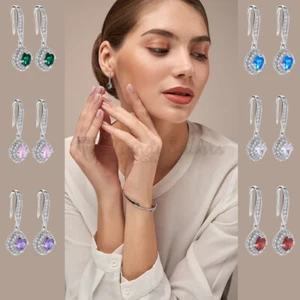 Earrings Drop Earring Wedding Bridal Accessories Shine CZ Stone Elegant Women UK - Picture 1 of 61