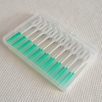 40 piezas palillos de hilo dental interdental limpio cepillo de dientes cuidado de palillos de dientes Foto 1 de 2