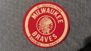 1958 Bazooka Blony Milwaukee Braves  Patch My Favorite Team 5" round vintage - Picture 1 of 2