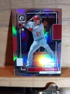 2022 Panini Donruss Optic Holo Silver prizm #157 MIKE TROUT Los Angeles Angels - Picture 1 of 7