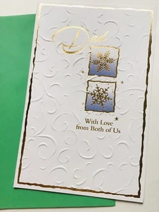 LOVING VINTAGE JOHN SANDS CHRISTMAS CARD “DAD, WITH LOVE FROM BOTH OF US” - Picture 1 of 3