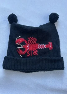 Chatham T Co Kids Knit Hat Lobster Navy Blue Medium  - Picture 1 of 9