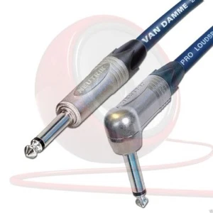 Neutrik Angled Jack to Jack, Van Damme Cables. Amp Head Connection cable Blue - Picture 1 of 3