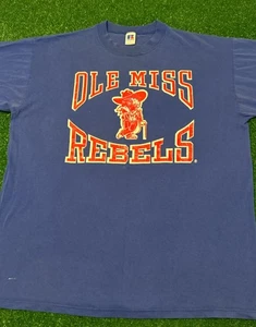 Vintage 90s Ole Miss Rebels Football NCAA Logo Vintage Shirt Mens Size XL USA 1990s - Bild 1 von 4