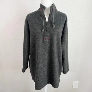 Victoria's Secret Country Vintage Fleecepullover Damen M grau Sweater Jacke - Bild 1 von 6