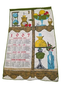 Calendario 1967 vintage decorazione casa arazzo da parete 27x18 pollici circa  - Foto 1 di 7