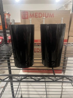 Black Front Upper Fork Slider Covers Cow Bells For Harley Street Road Glide 14+ - Image 1 of 3