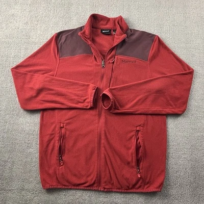 Chaqueta Marmot Adulto Talla Grande Roja Cremallera Completa Manga Larga Exterior Informal Para Hombre Foto 1 de 4