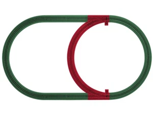 American Flyer 6-49890 S Gauge FasTrack Inner Passing Loop Track Pack - Picture 1 of 1